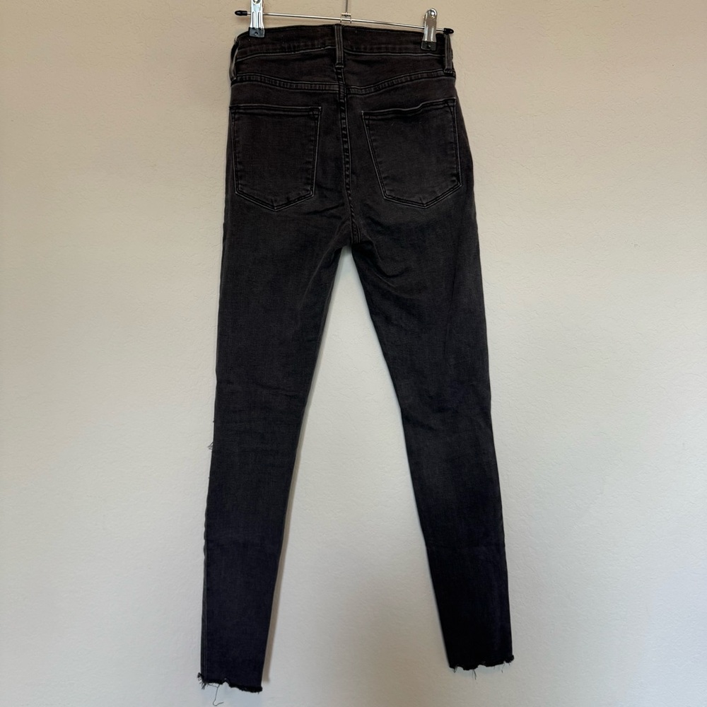 Frame Denim Le High Skinny Washed Black Distressed Skinny Jeans - Picture 4 of 4